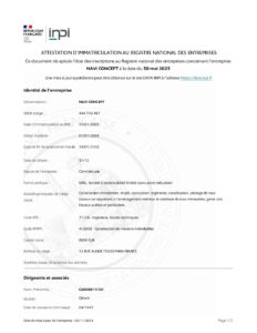 Attestation INPI