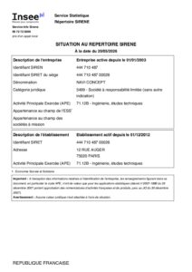 Attestation INSEE
